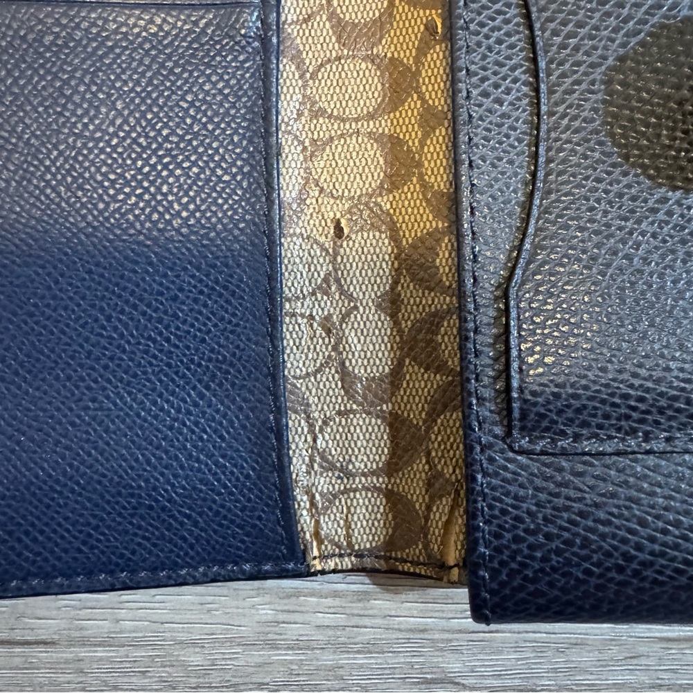 Coach Navy Wristlet Wallet - Picture 5 of 6